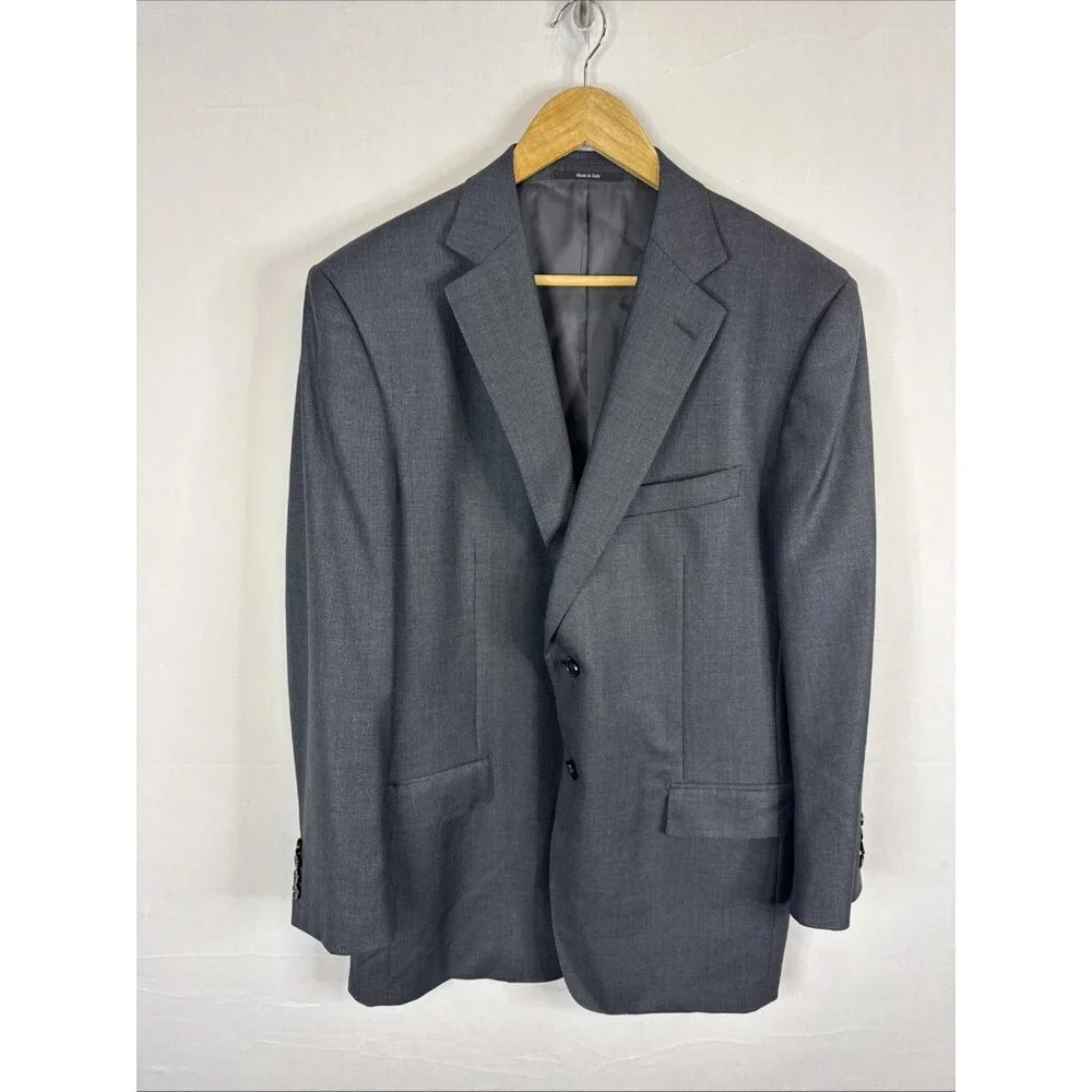 Ermenegildo Zegna Traveller Micronsphere‎ Wool Gray Blazer Sport Coat Italy 42R